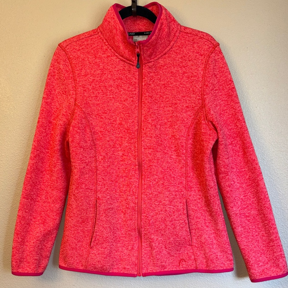 Head Vibrant Coral Pink Better Sweater Fleece Jacket Women's Large